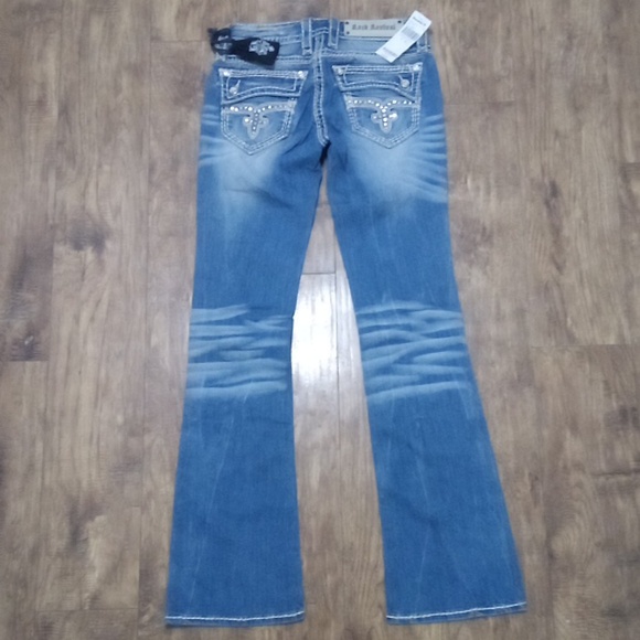 Rock Revival NWT Jeans Women's 26 Lacey Boot Cut Embellished Rhinestones - Picture 7 of 9